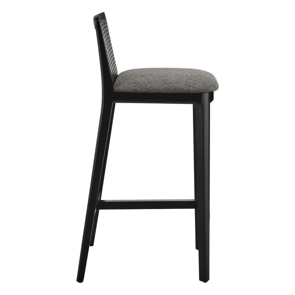 EEI-6846 Monarch Wood and Rattan Bar Stool by Modway