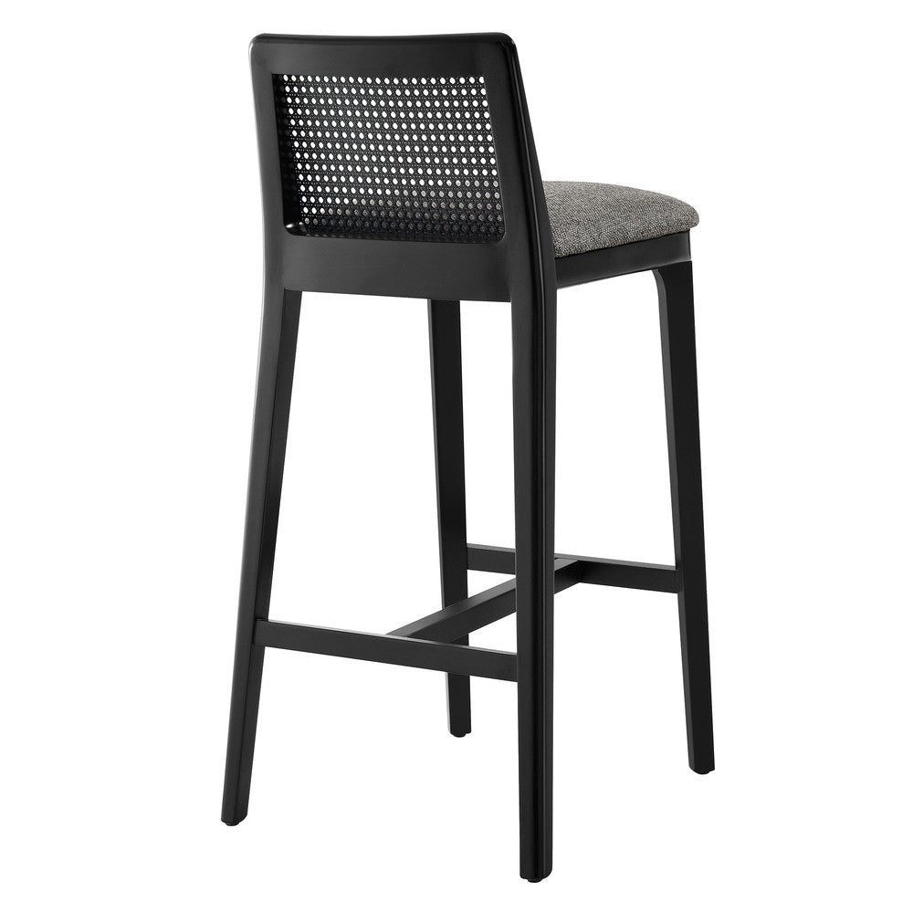 EEI-6846 Monarch Wood and Rattan Bar Stool by Modway