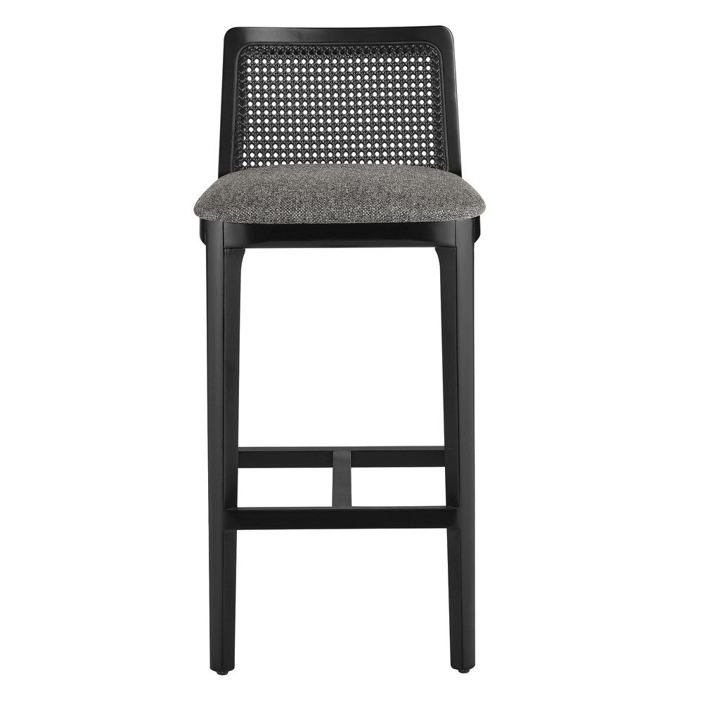 EEI-6846 Monarch Wood and Rattan Bar Stool by Modway