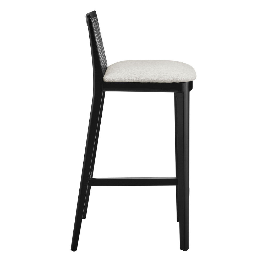 EEI-6846 Monarch Wood and Rattan Bar Stool by Modway