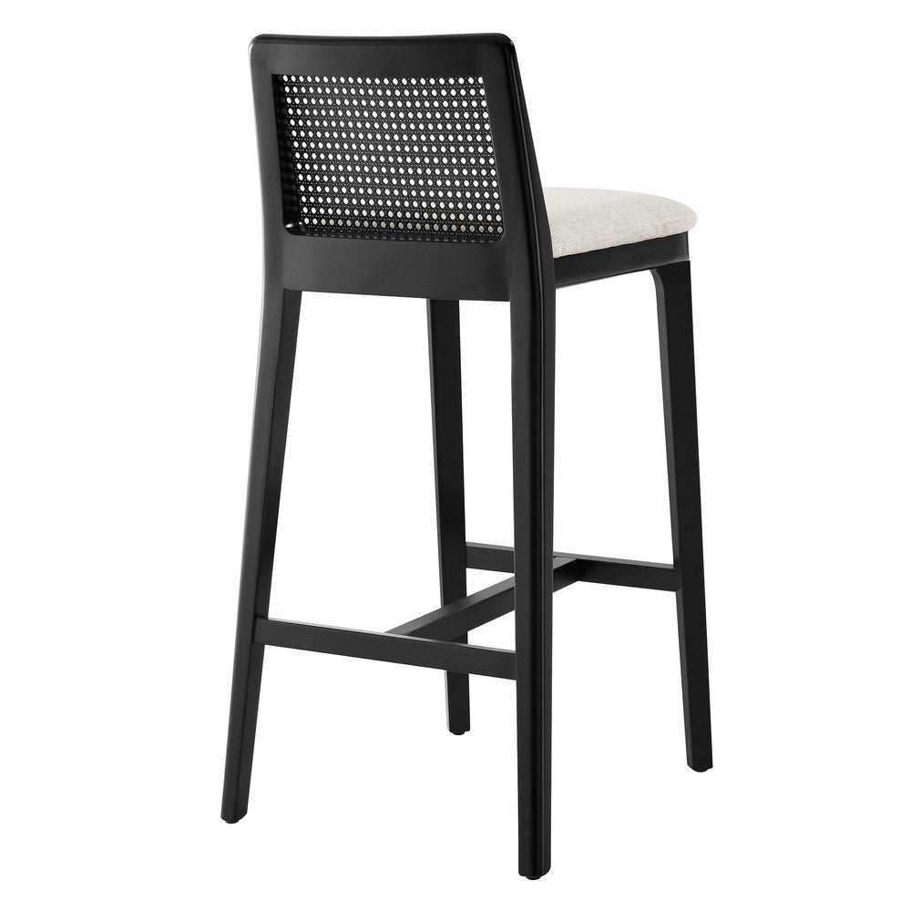 EEI-6846 Monarch Wood and Rattan Bar Stool by Modway