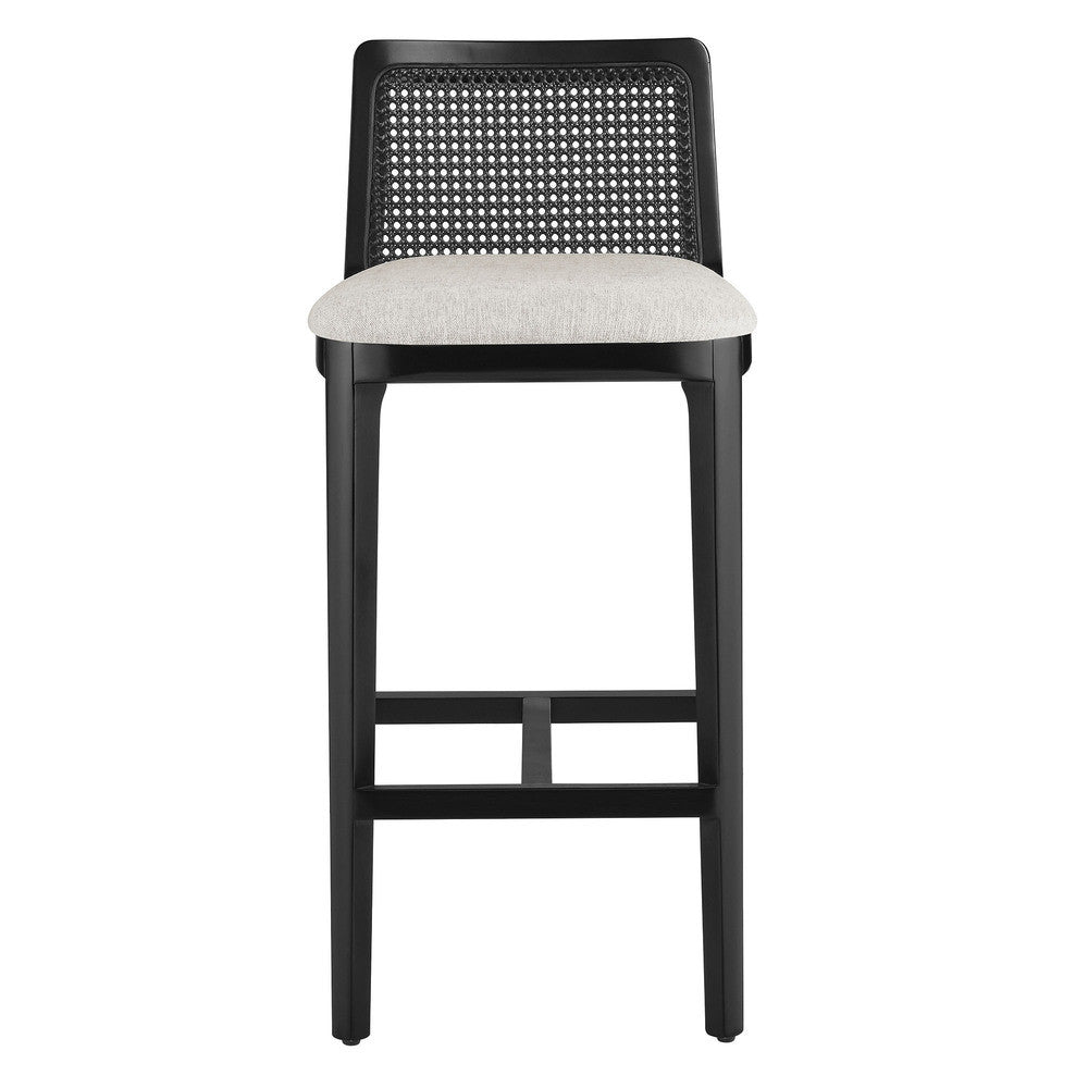 EEI-6846 Monarch Wood and Rattan Bar Stool by Modway