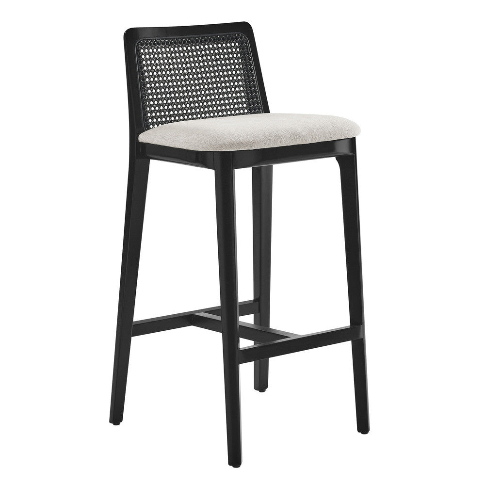 EEI-6846 Monarch Wood and Rattan Bar Stool by Modway
