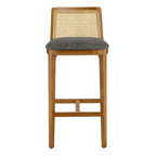 EEI-6846 Monarch Wood and Rattan Bar Stool by Modway
