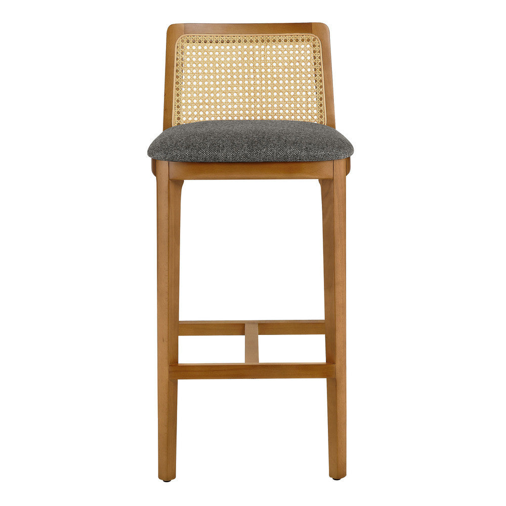 EEI-6846 Monarch Wood and Rattan Bar Stool by Modway