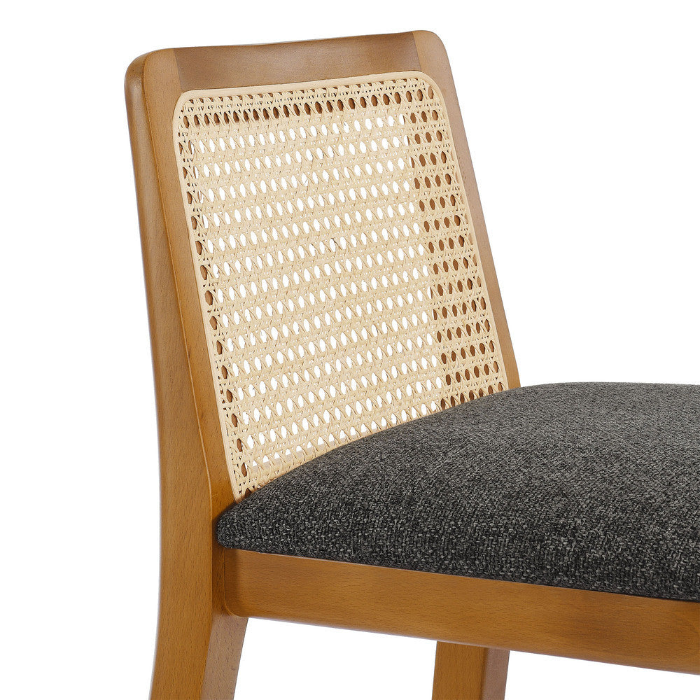 EEI-6846 Monarch Wood and Rattan Bar Stool by Modway
