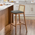 EEI-6846 Monarch Wood and Rattan Bar Stool by Modway