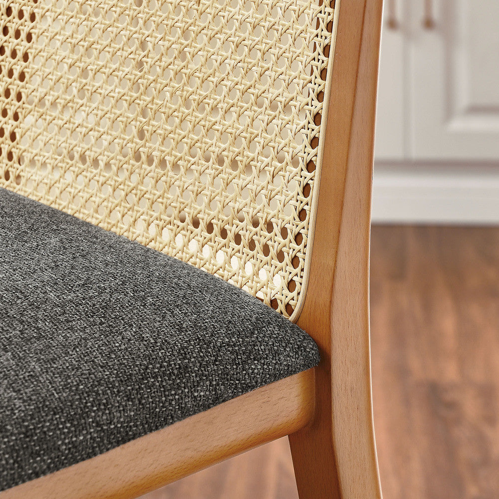 EEI-6846 Monarch Wood and Rattan Bar Stool by Modway