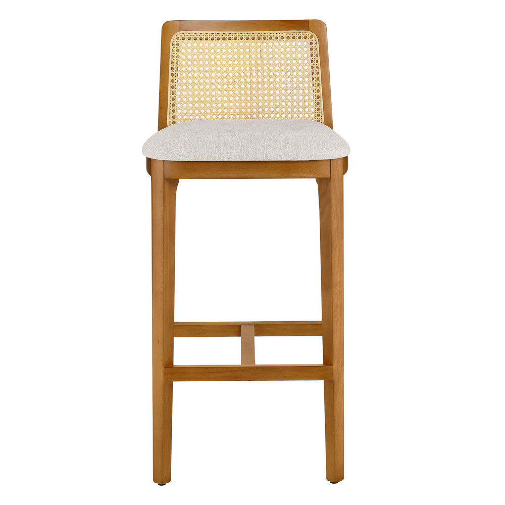 EEI-6846 Monarch Wood and Rattan Bar Stool by Modway
