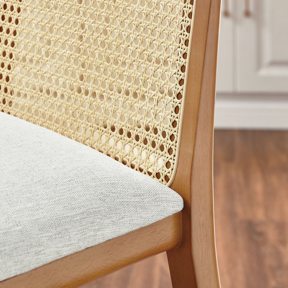 EEI-6846 Monarch Wood and Rattan Bar Stool by Modway