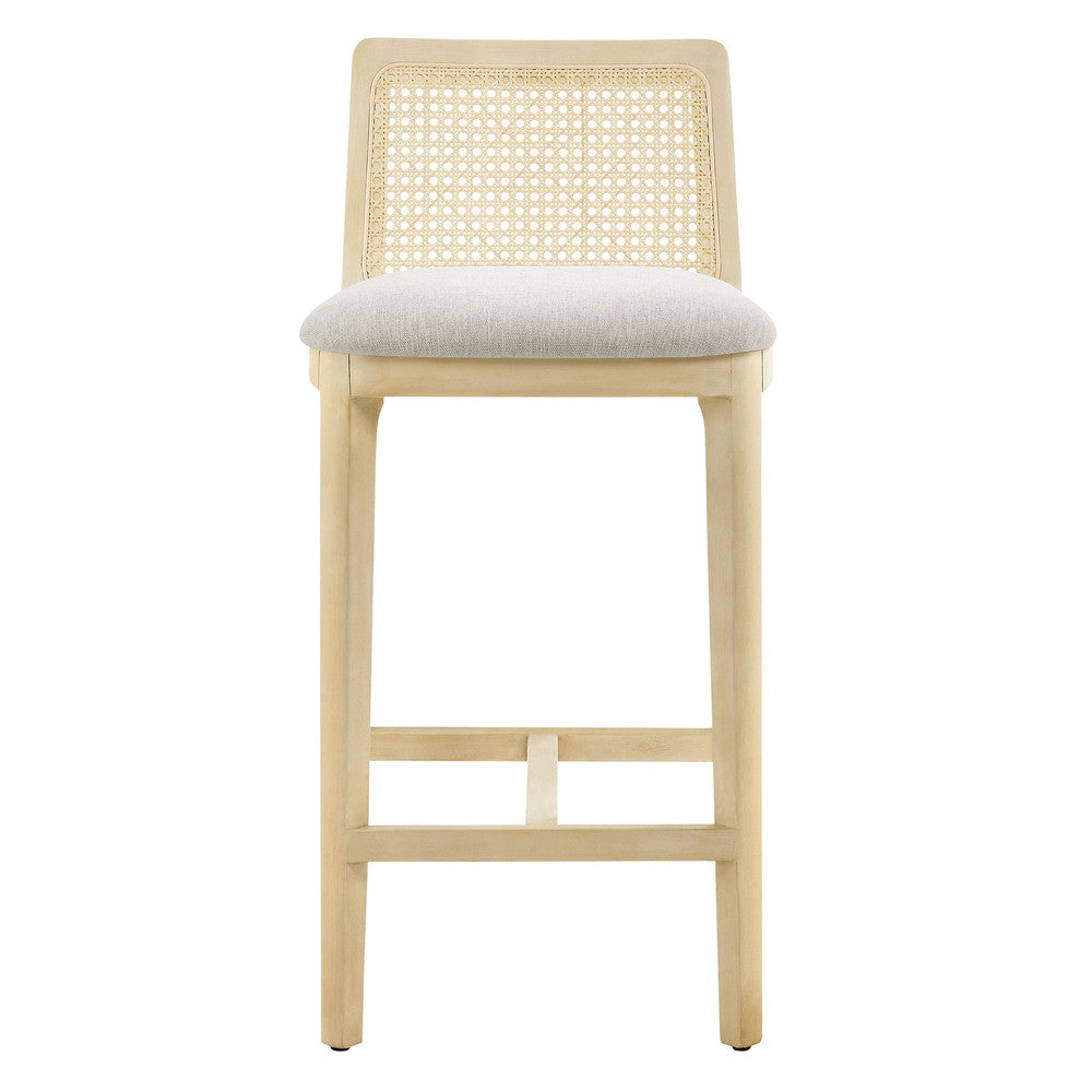 EEI-6845 Monarch Wood and Rattan Counter Stool by Modway