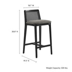 EEI-6845 Monarch Wood and Rattan Counter Stool by Modway