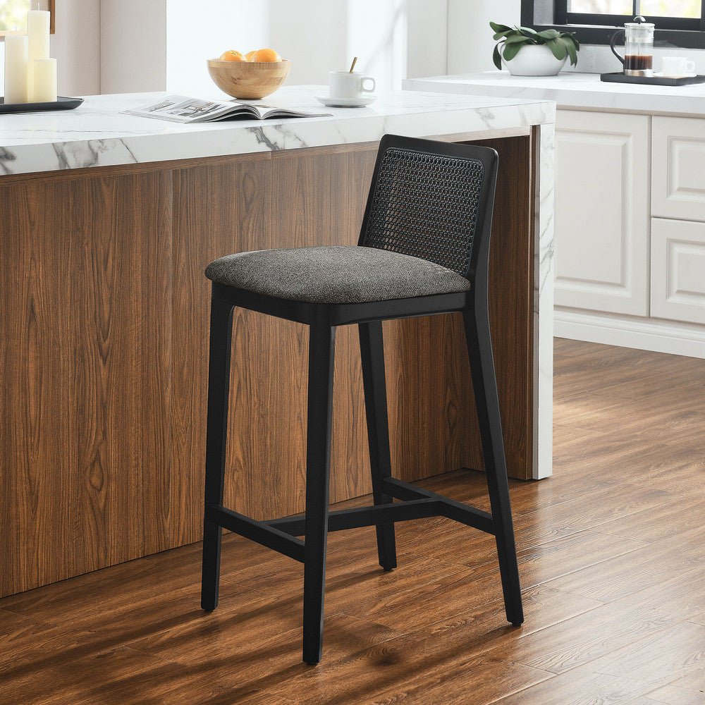 EEI-6845 Monarch Wood and Rattan Counter Stool by Modway
