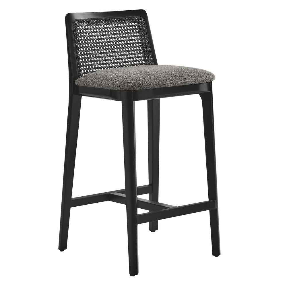 EEI-6845 Monarch Wood and Rattan Counter Stool by Modway