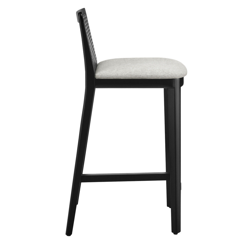 EEI-6845 Monarch Wood and Rattan Counter Stool by Modway