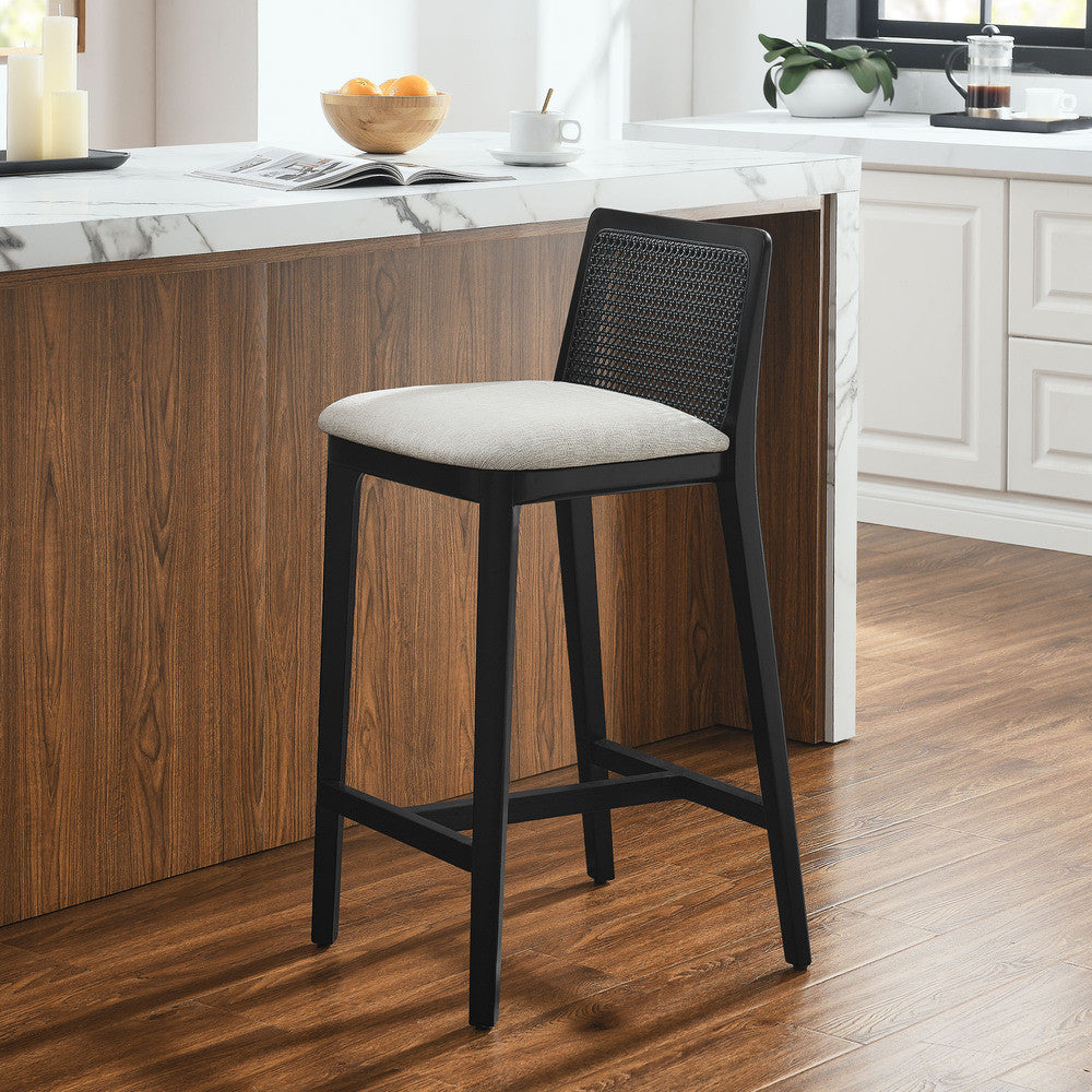 EEI-6845 Monarch Wood and Rattan Counter Stool by Modway