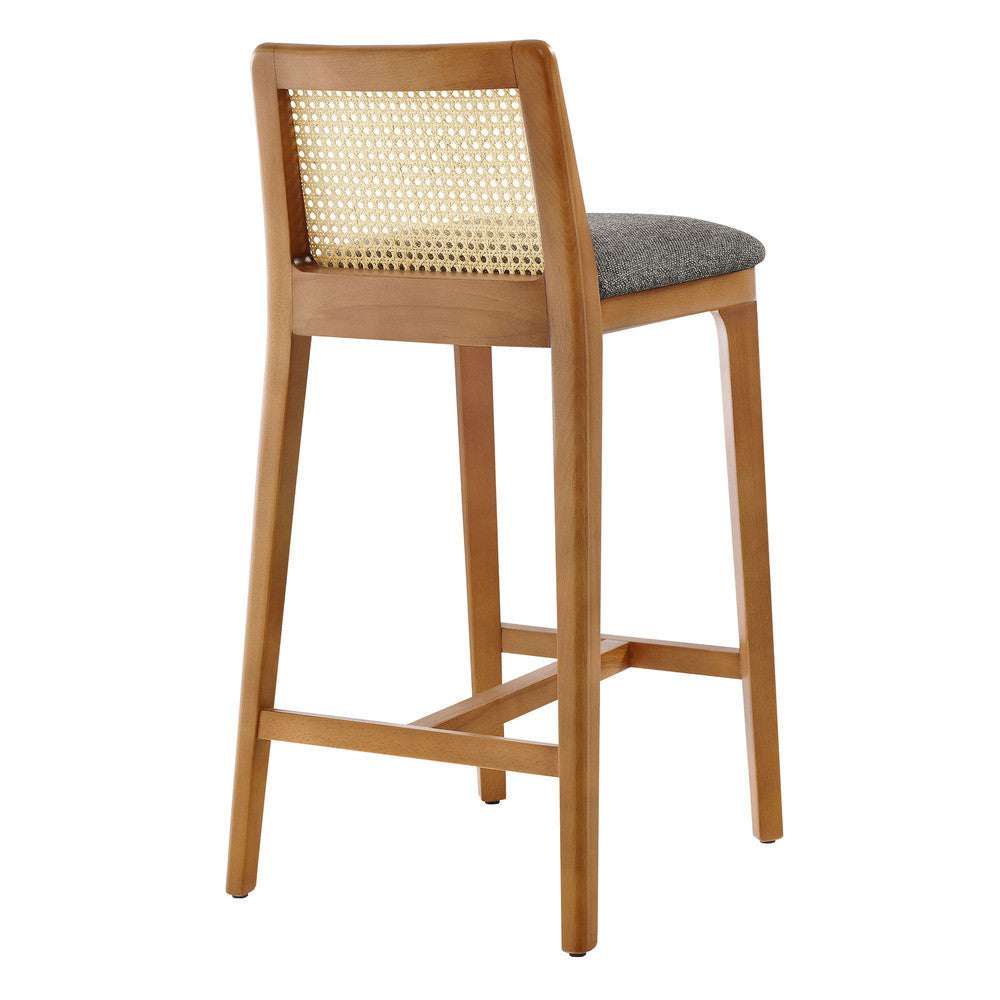 EEI-6845 Monarch Wood and Rattan Counter Stool by Modway