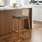 EEI-6845 Monarch Wood and Rattan Counter Stool by Modway