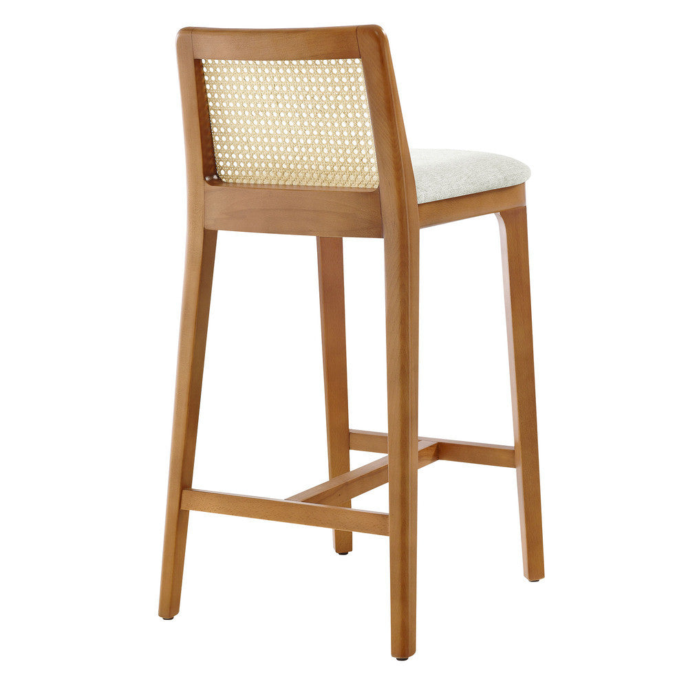 EEI-6845 Monarch Wood and Rattan Counter Stool by Modway