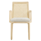 EEI-6844 Monarch Wood and Rattan Dining Armchair by Modway