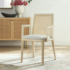 EEI-6844 Monarch Wood and Rattan Dining Armchair by Modway
