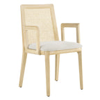 EEI-6844 Monarch Wood and Rattan Dining Armchair by Modway