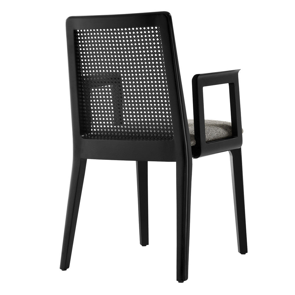 EEI-6844 Monarch Wood and Rattan Dining Armchair by Modway