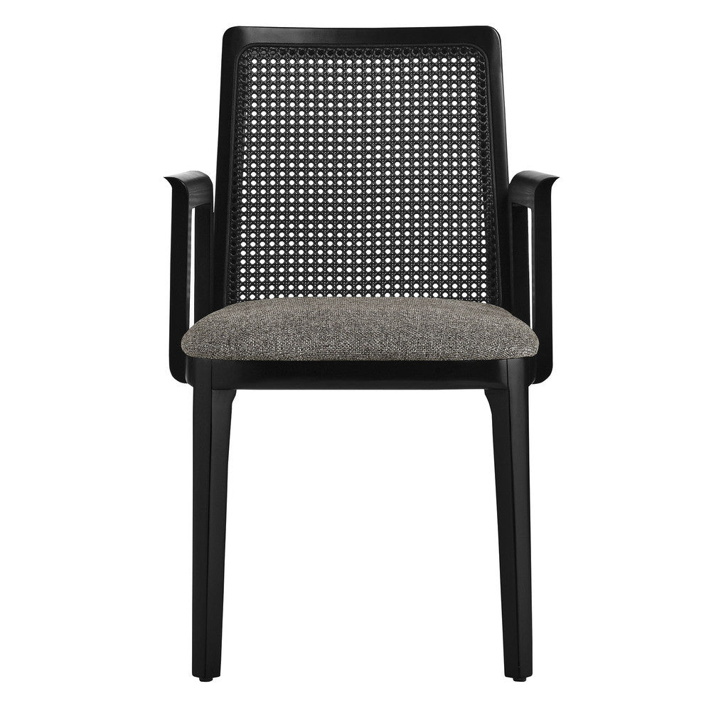 EEI-6844 Monarch Wood and Rattan Dining Armchair by Modway