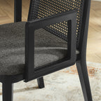EEI-6844 Monarch Wood and Rattan Dining Armchair by Modway