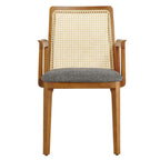 EEI-6844 Monarch Wood and Rattan Dining Armchair by Modway