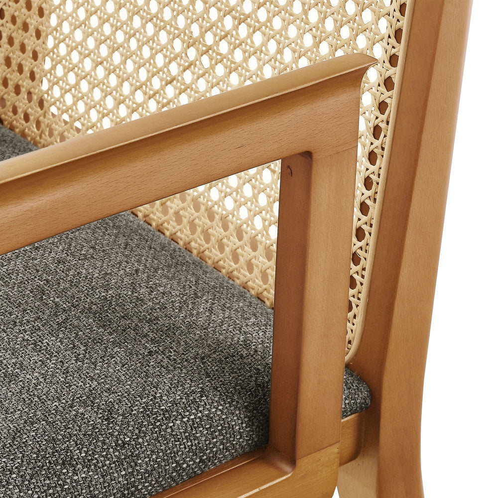 EEI-6844 Monarch Wood and Rattan Dining Armchair by Modway