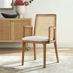EEI-6844 Monarch Wood and Rattan Dining Armchair by Modway