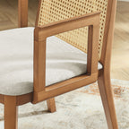 EEI-6844 Monarch Wood and Rattan Dining Armchair by Modway