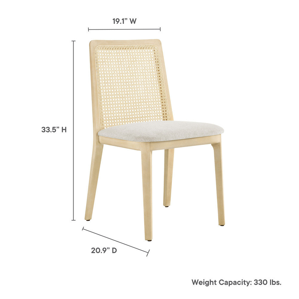 EEI-6843 Monarch Wood and Rattan Dining Side Chair by Modway
