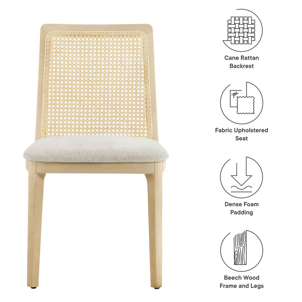 EEI-6843 Monarch Wood and Rattan Dining Side Chair by Modway
