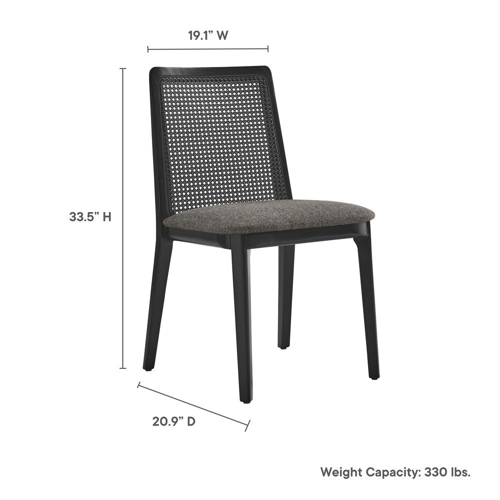 EEI-6843 Monarch Wood and Rattan Dining Side Chair by Modway