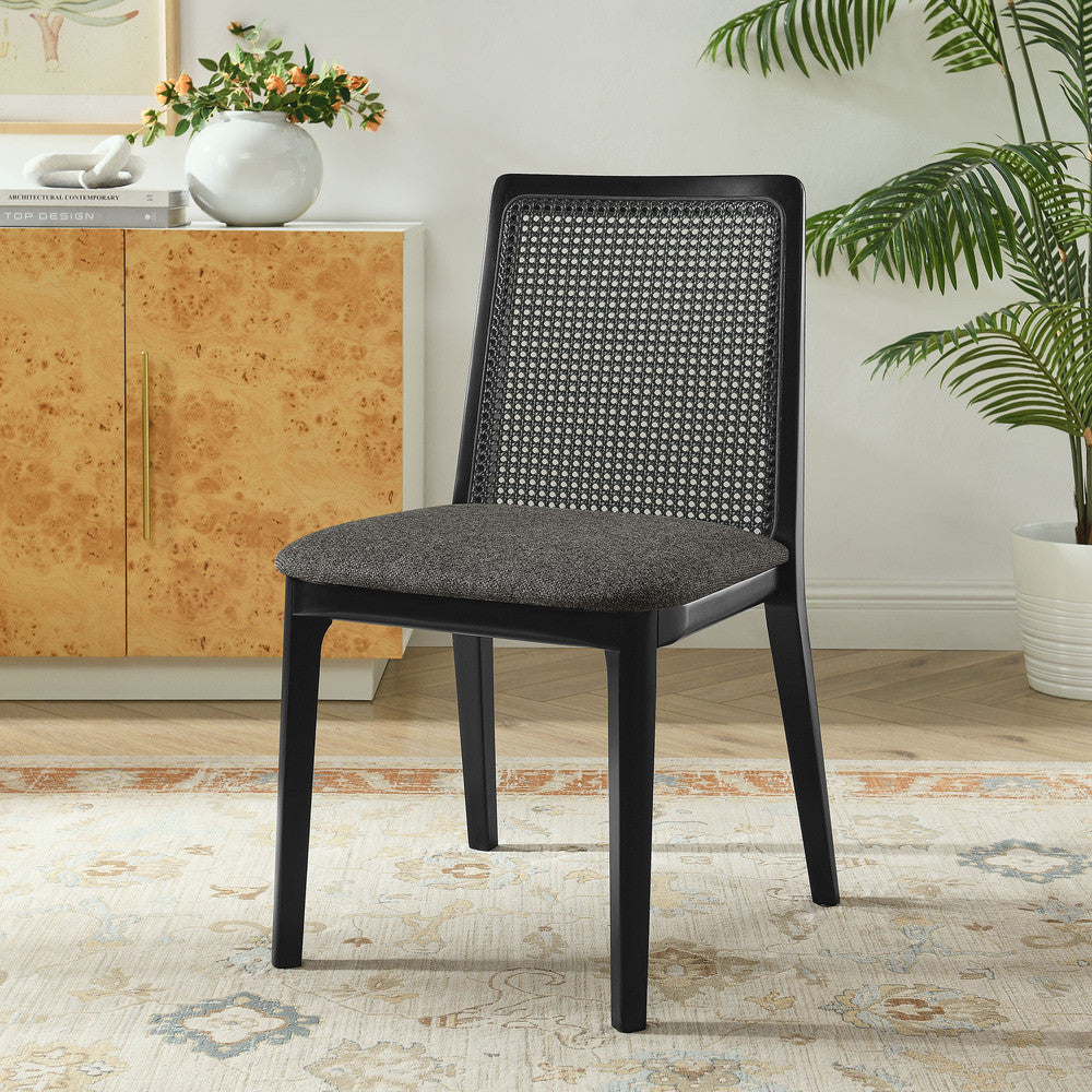EEI-6843 Monarch Wood and Rattan Dining Side Chair by Modway
