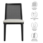 EEI-6843 Monarch Wood and Rattan Dining Side Chair by Modway