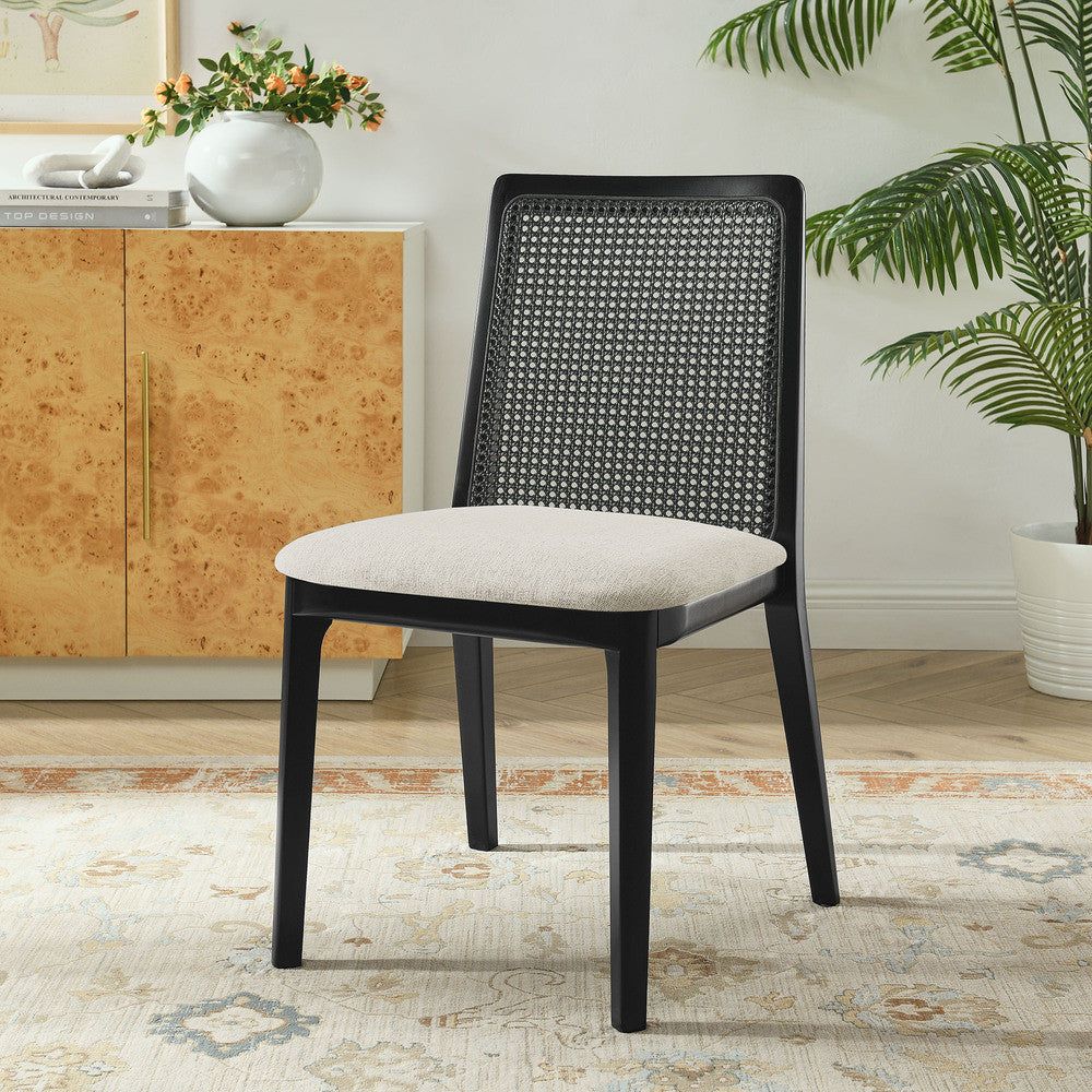 EEI-6843 Monarch Wood and Rattan Dining Side Chair by Modway