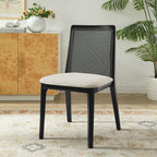 EEI-6843 Monarch Wood and Rattan Dining Side Chair by Modway