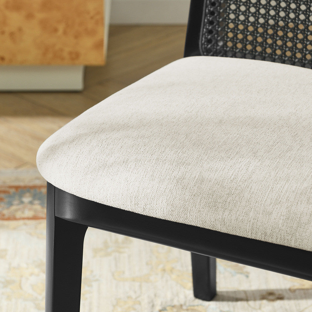 EEI-6843 Monarch Wood and Rattan Dining Side Chair by Modway