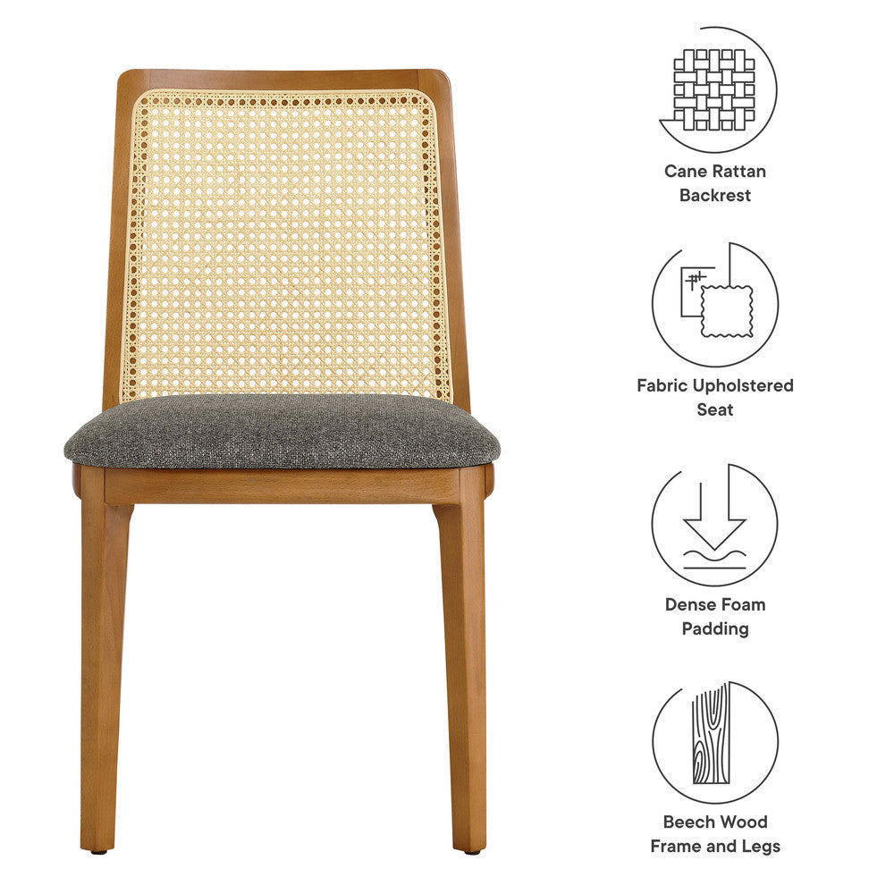 EEI-6843 Monarch Wood and Rattan Dining Side Chair by Modway