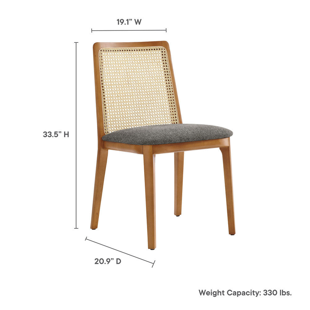 EEI-6843 Monarch Wood and Rattan Dining Side Chair by Modway