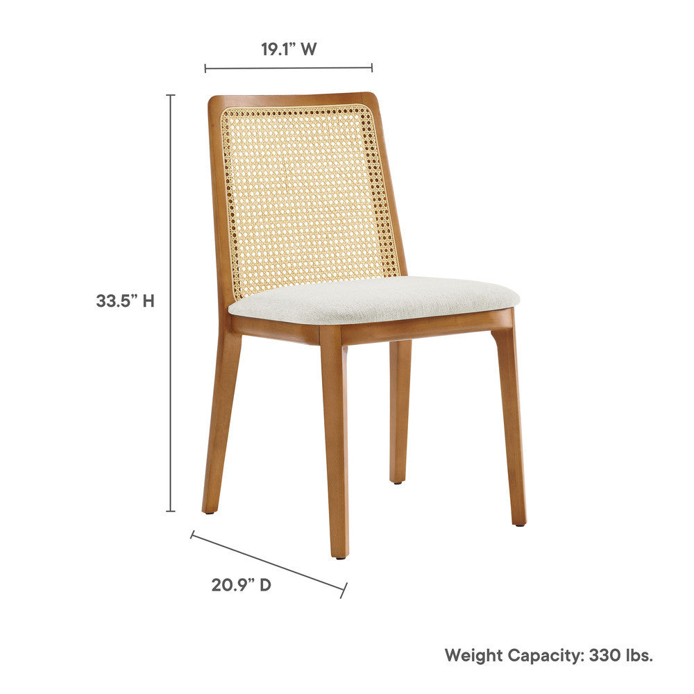 EEI-6843 Monarch Wood and Rattan Dining Side Chair by Modway