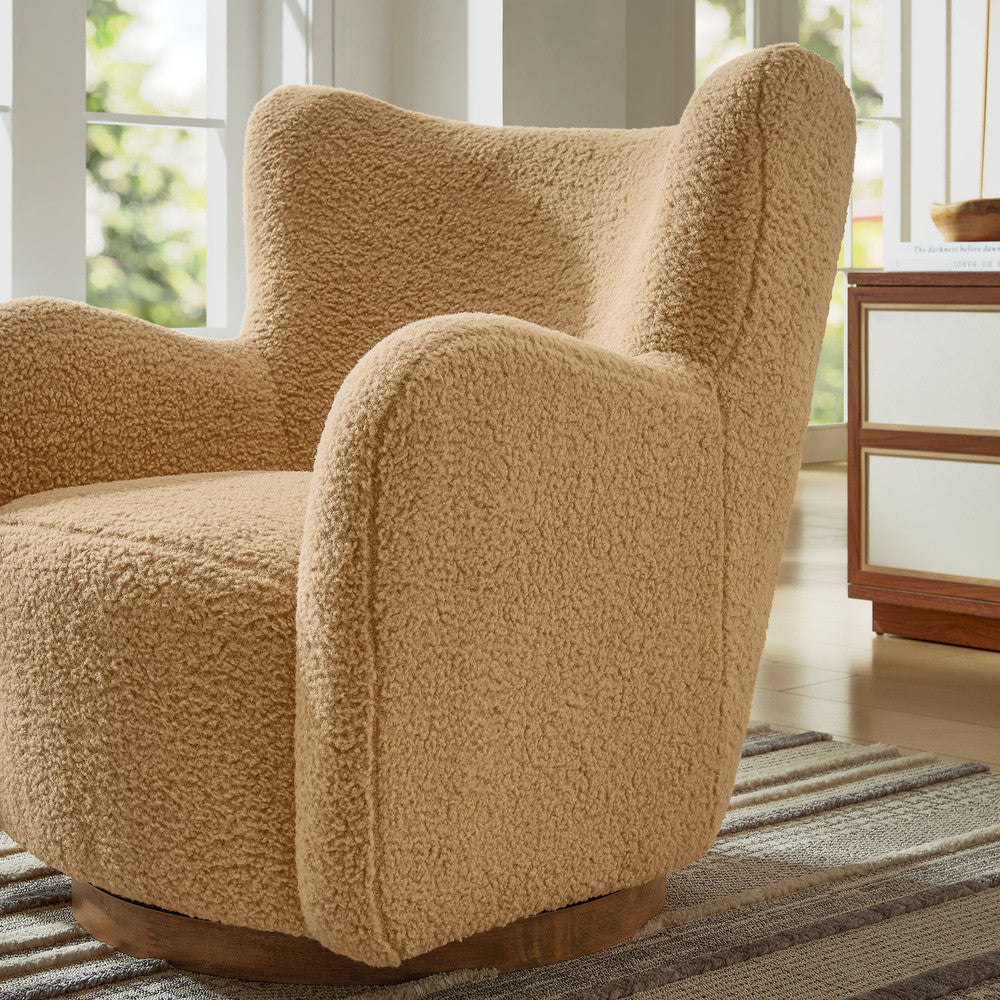 Modway Montrose Wingback Sherpa Swivel Accent Chair by Modway-EEI-7105