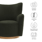 Modway Montrose Wingback Sherpa Swivel Accent Chair by Modway-EEI-7105