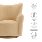 Modway Montrose Wingback Sherpa Swivel Accent Chair by Modway-EEI-7105
