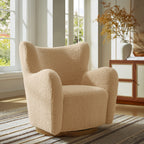 Modway Montrose Wingback Sherpa Swivel Accent Chair by Modway-EEI-7105