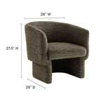 Modway Muse Boucle Fabric Barrel Accent Chair by Modway-EEI-7100