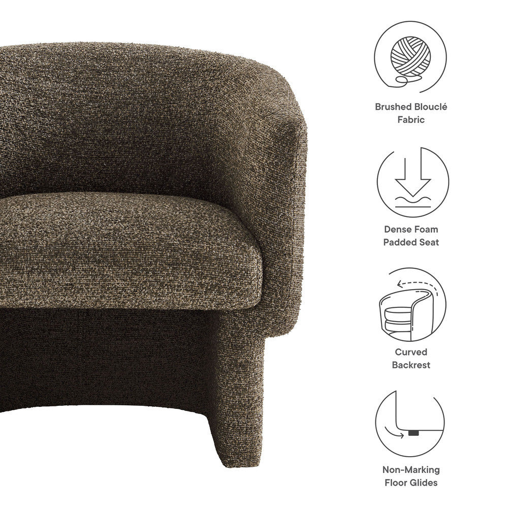 Modway Muse Boucle Fabric Barrel Accent Chair by Modway-EEI-7100